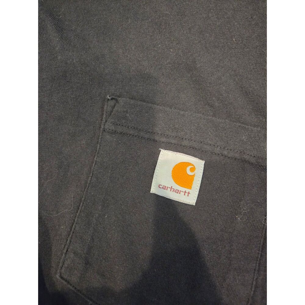 Carhartt Loose Fit Medium Men's Long Sleeve T Shirt Burgundy Black Bundle - Picture 8 of 8